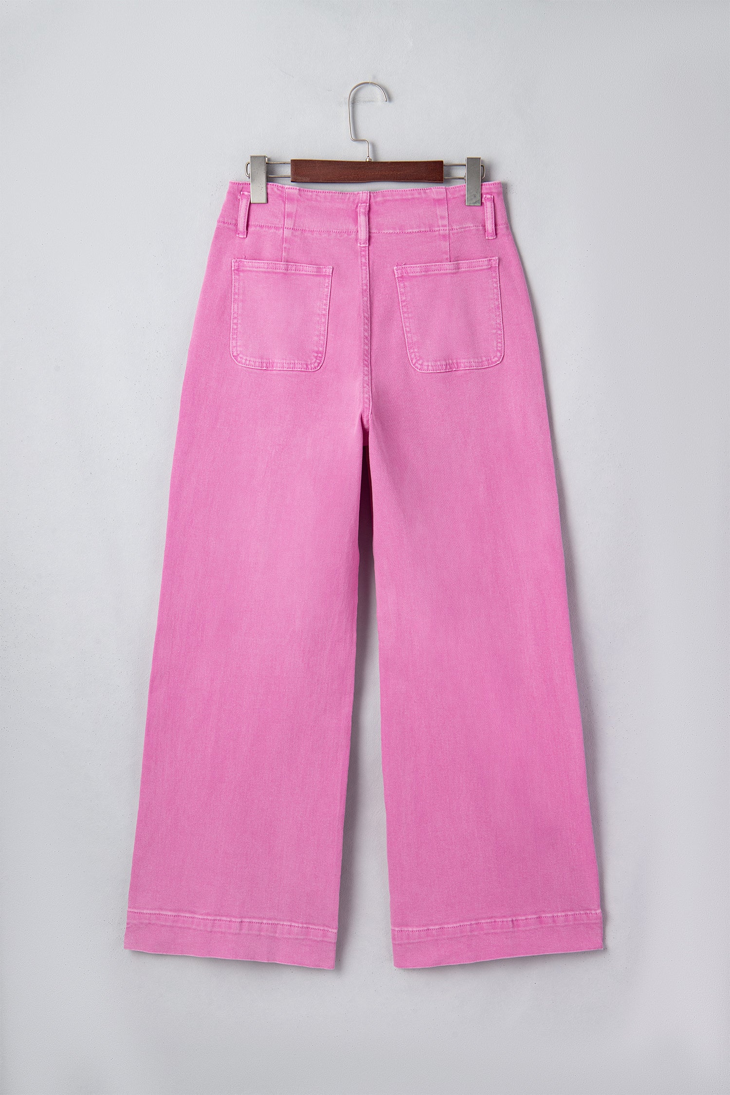 2-Button High Waist Flared Bottom Jeans