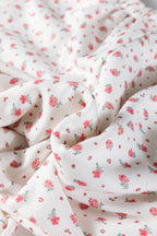 Pink Floral Print Kangaroo Pocket Hoodie Sheath Sweatpants Set
