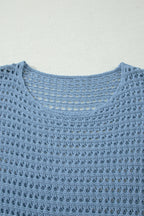 Myosotis Solid Long Sleeve Cut-Out Pullover Sweater