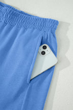 Solid Cover Oversize Tee Pocketed Casual Pants 2pcs Outfit