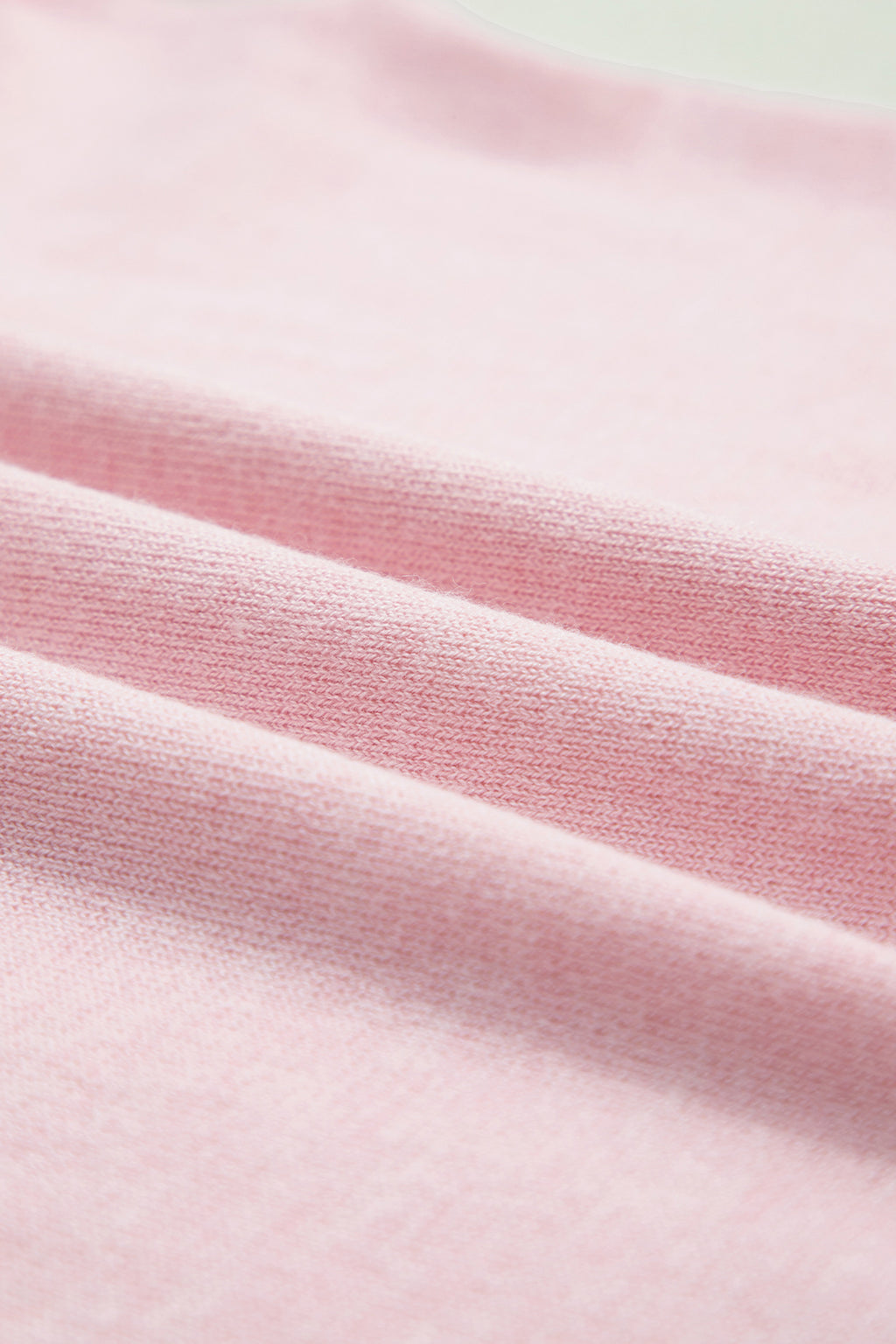 Strawberry Pink Lacy V Neckline Short Sleeve Sweater