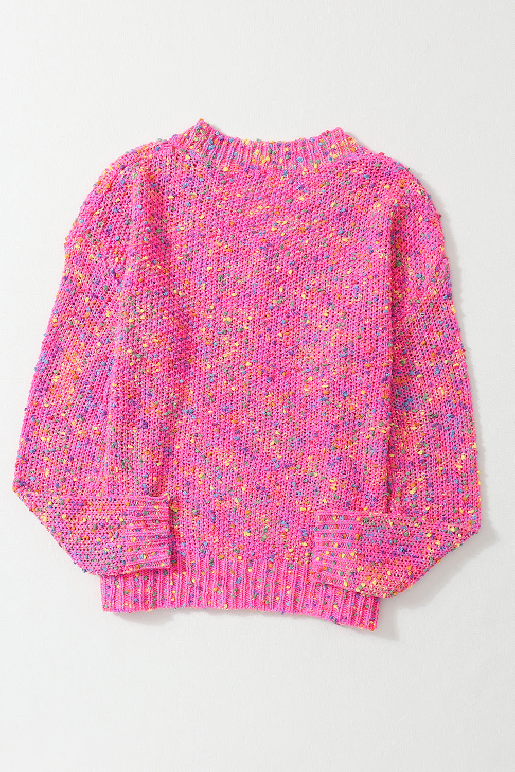 Colorful Spots Knitted V Neck Casual Sweater