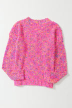 Colorful Spots Knitted V Neck Casual Sweater
