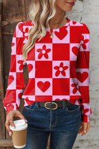 Dotted Heart Festive Valentine Blouse
