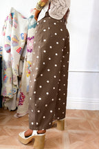 Blue Polka Dot Regular Fit Ankle Length Casual Jeans