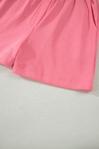 Half Zipped Ruffled Short Set