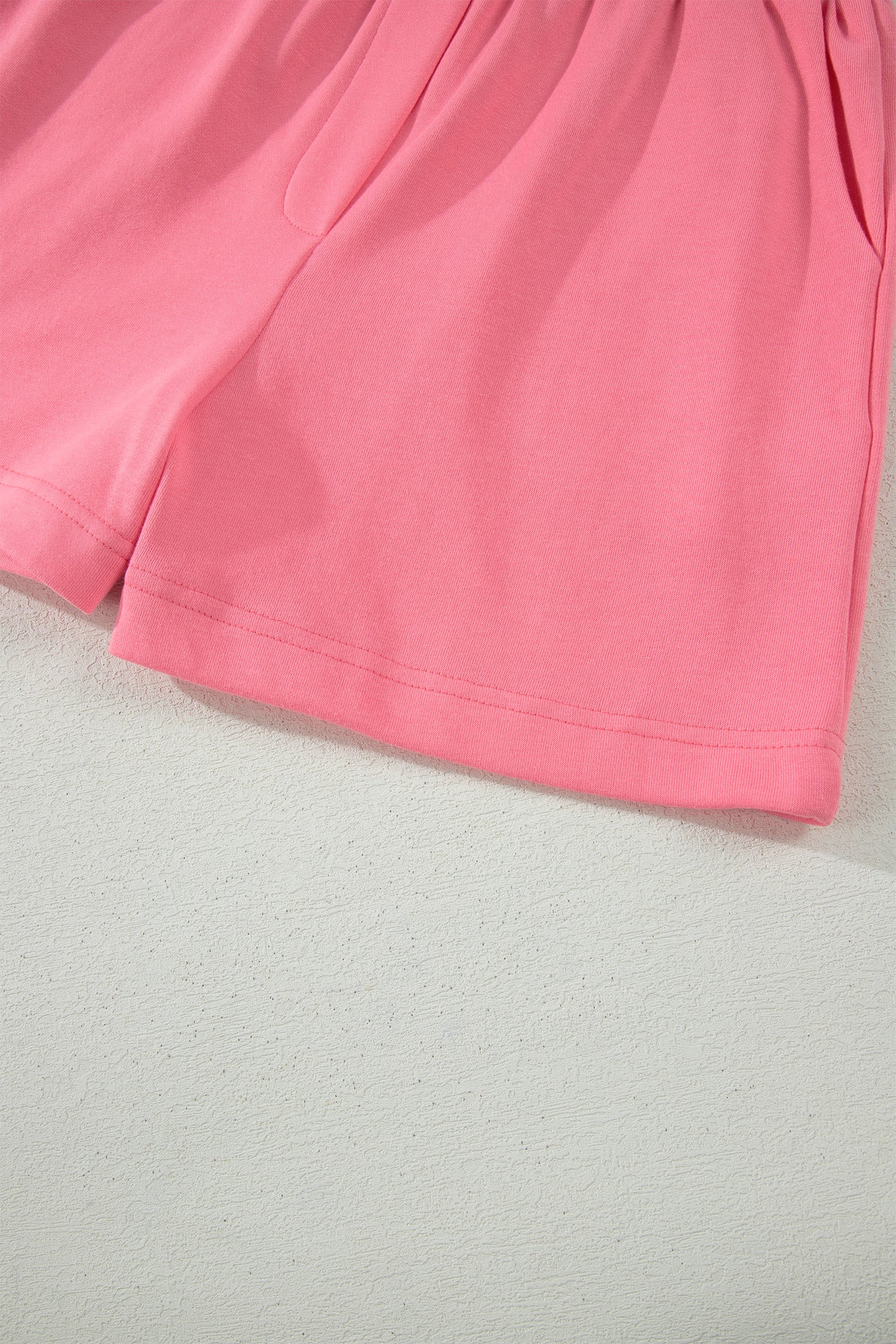 Half Zipped Ruffled Short Set