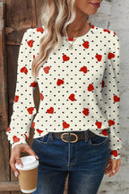 Dotted Heart Festive Valentine Blouse