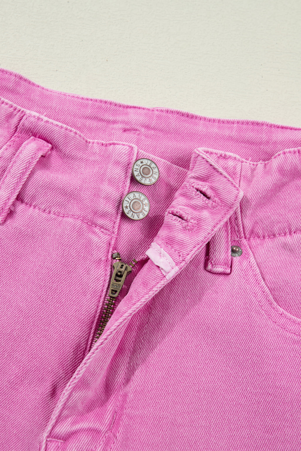 2-Button High Waist Flared Bottom Jeans