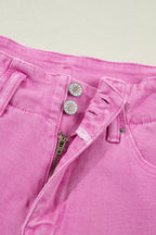 2-Button High Waist Flared Bottom Jeans