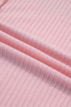 Striped Exposed Seam Ribbed Patchwork Oversized Tee
