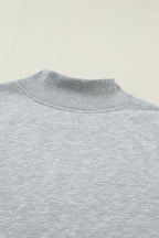 Solid Color High Neck Cap Sleeve Loose Top