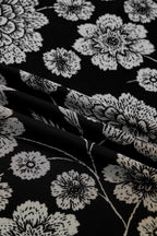 Thumbhole Long Sleeve Floral Print Mesh Top