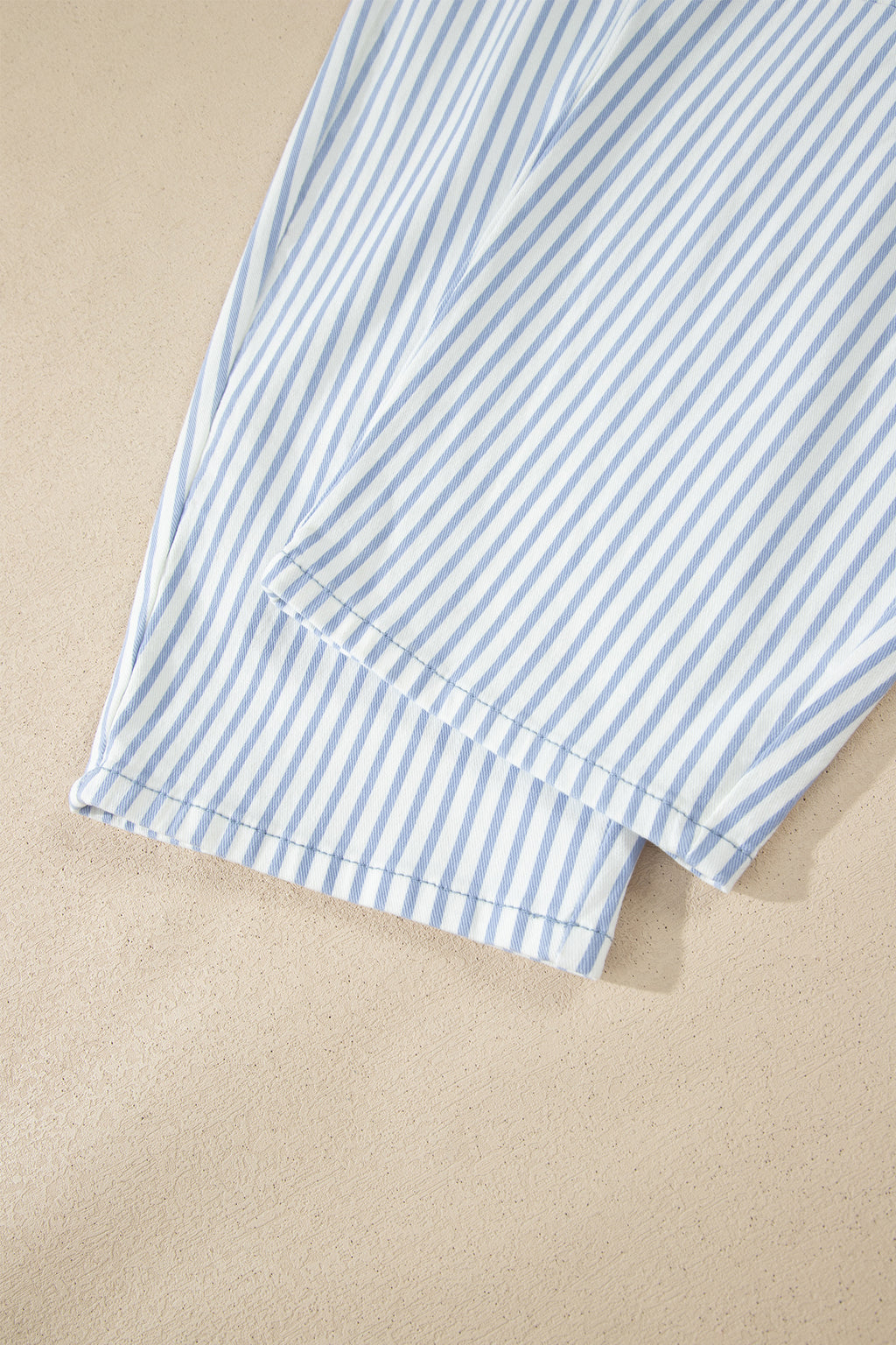 Striped Casual Barrel Jeans