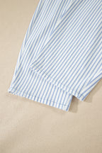 Striped Casual Barrel Jeans