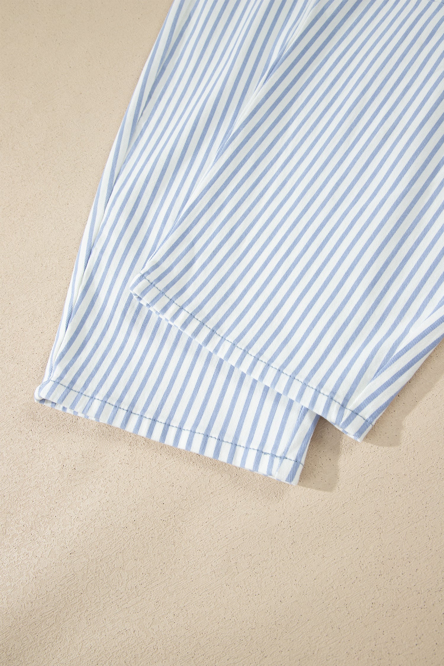 Striped Casual Barrel Jeans