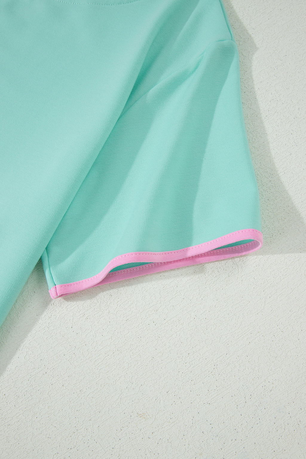 Color Block Edge Drop Shoulder T Shirt and Skort 2Pcs Set