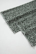 Grey Leopard Frayed Edge Wide Leg High Waist Jeans