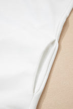 Solid Color High Neck Cap Sleeve Loose Top