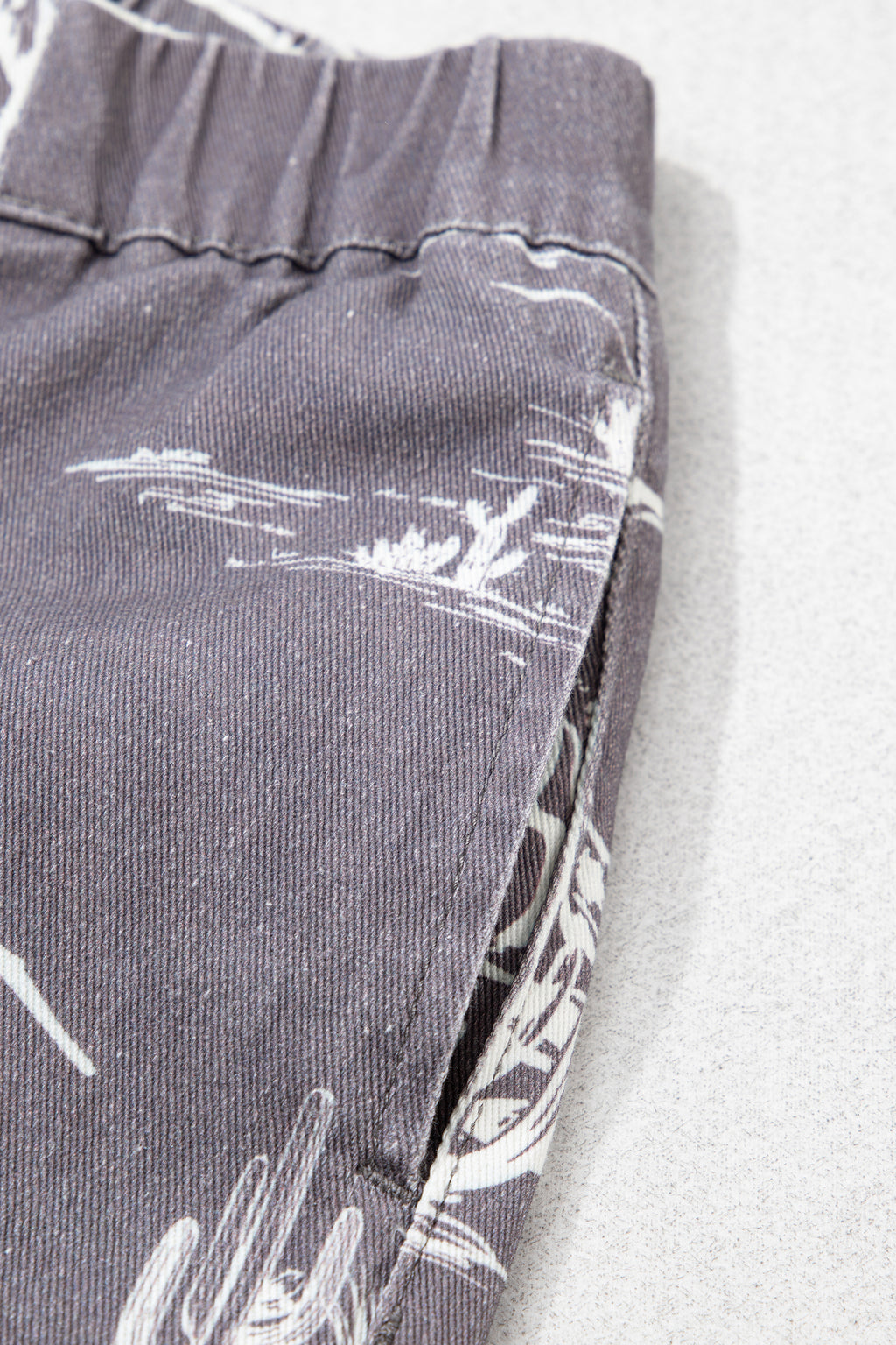 Grey Wild West Riding Vintage Printed Shift Jeans