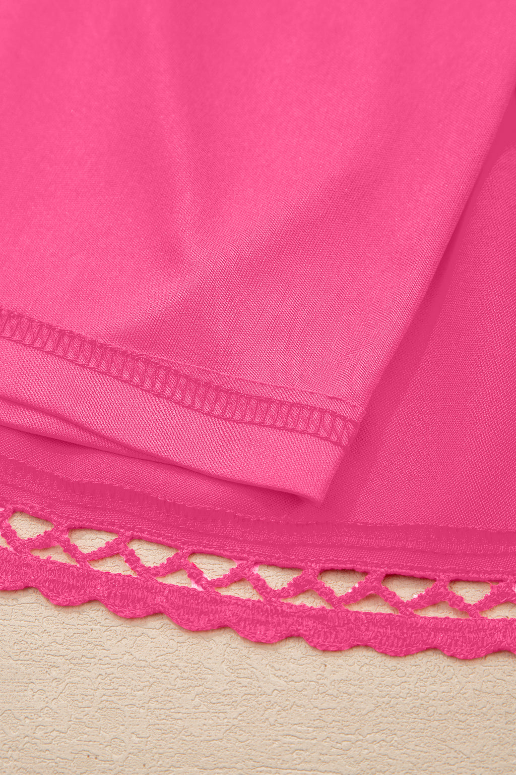 Plus Size Frilled Elastic Waist Lace Trim Boho Ruffled Shorts