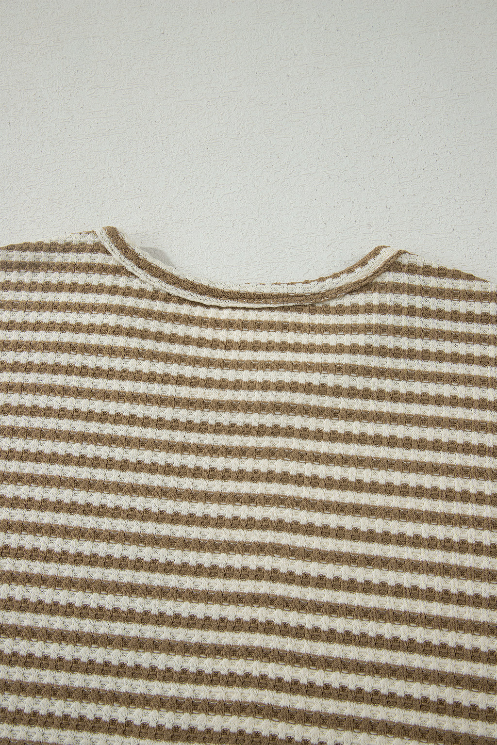 Striped Breathable Textured Knit Short 2pcs Set