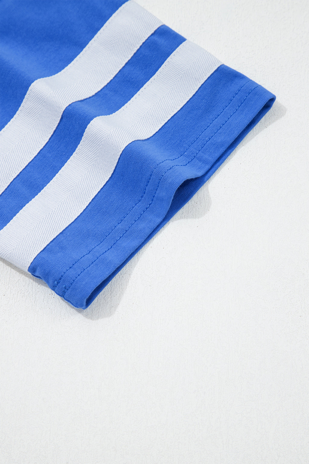 Varsity Striped Short Sleeve Crew Neck T Shirt