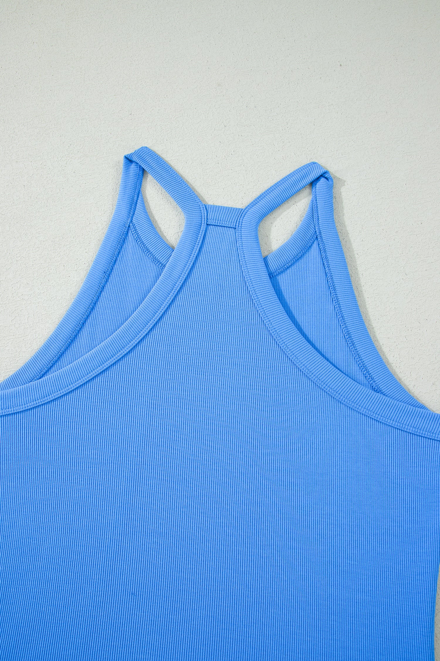 Slim Tank Top Elastic High Waist Shorts 2pcs Outfit