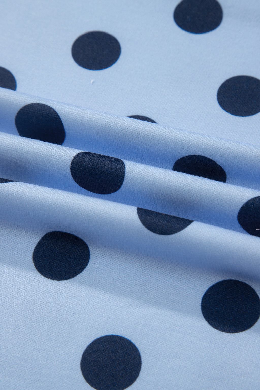 Color Block Trim Polka Dot Casual Tee