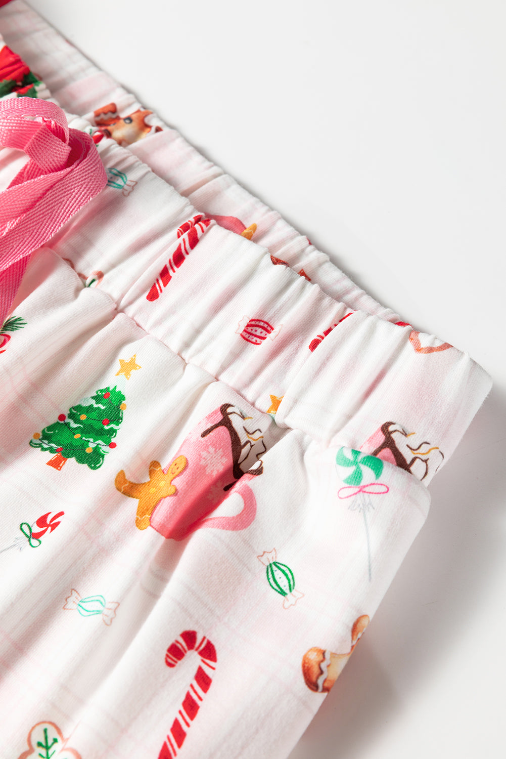 White Christmas Spirits Shirt Style 2pcs Short Pyjama Set