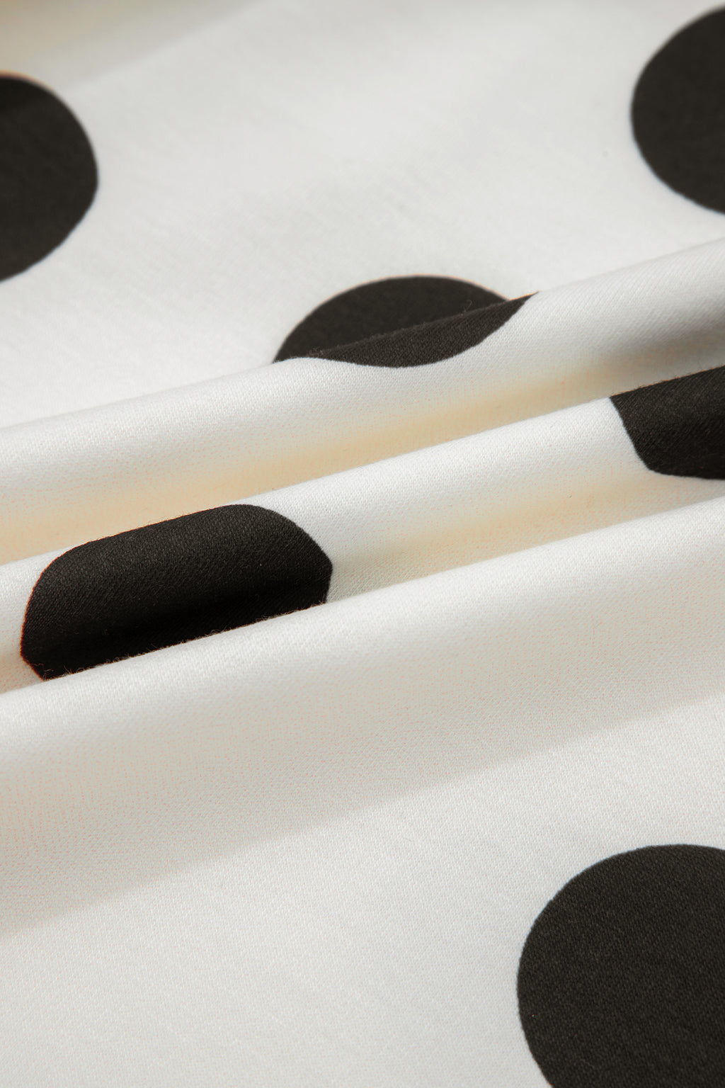 Polka Dot Printed Long Sleeve Flared Mini Dress