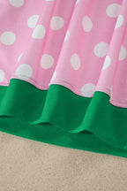 Polka Dot Contrast Edge Casual Short Set