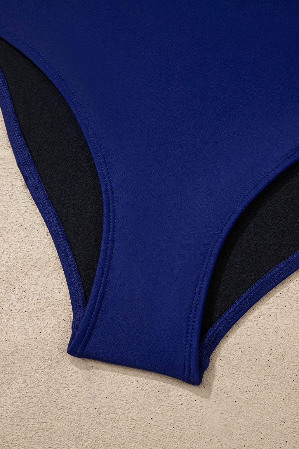 Color Block Detail Adjustable Straps One Piece Swimsuit