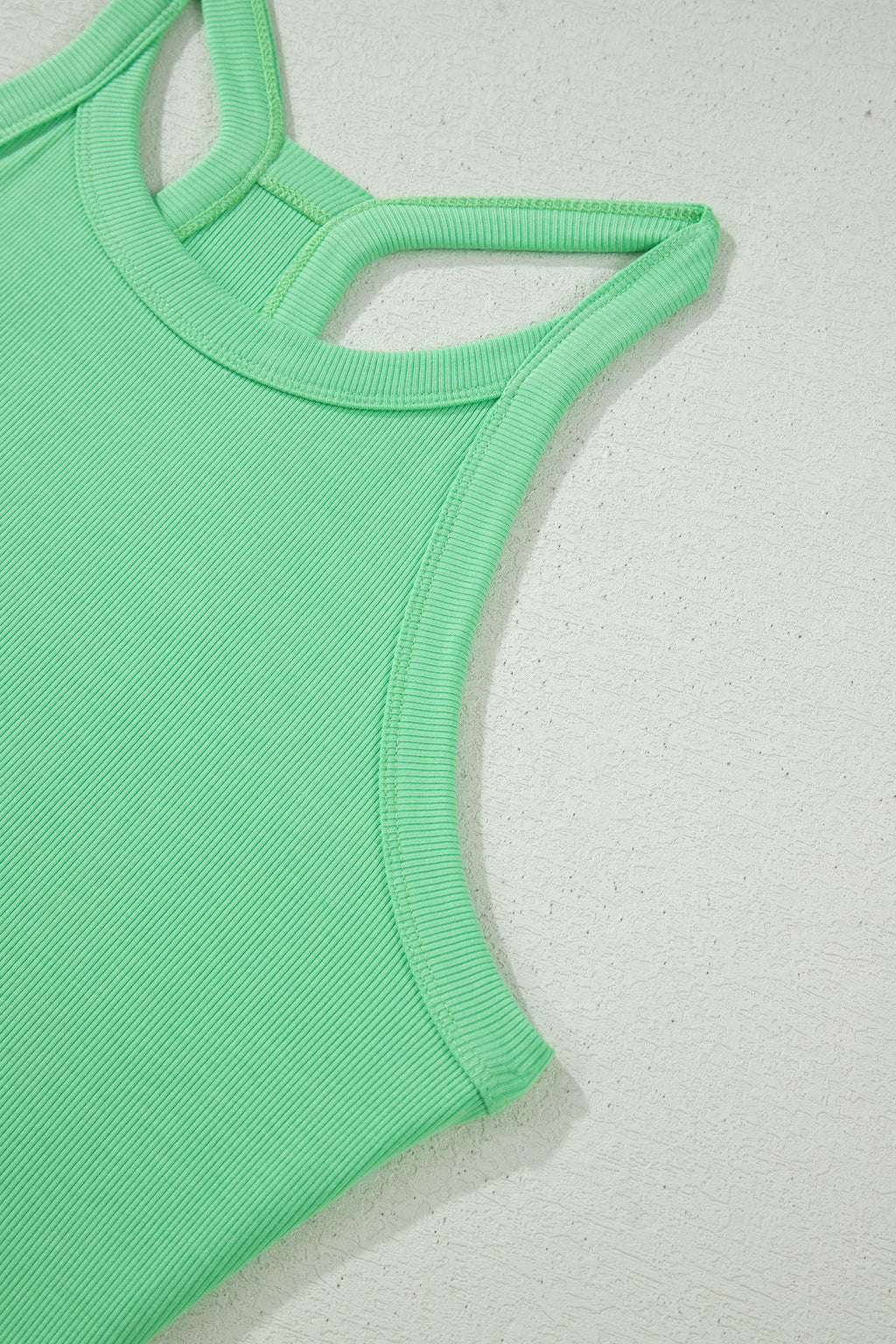 Slim Tank Top Elastic High Waist Shorts 2pcs Outfit