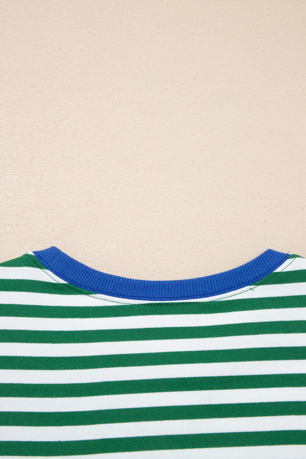 Striped Drop Shoulder Boxy Casual Terry Short Set