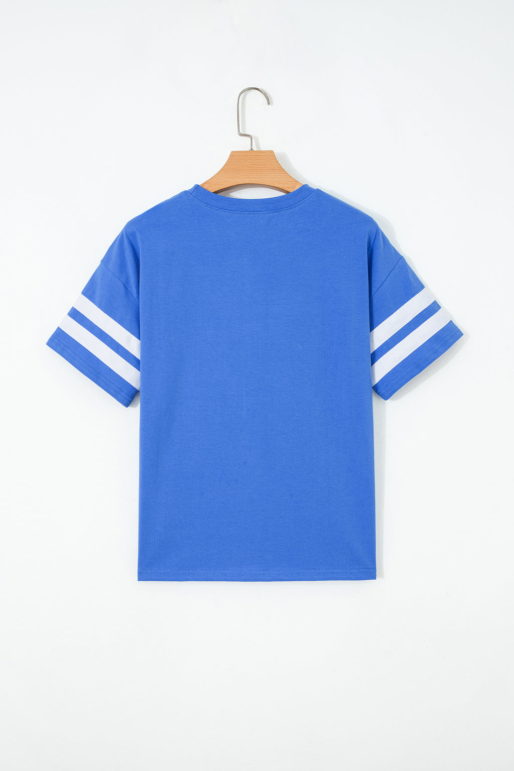 Varsity Striped Short Sleeve Crew Neck T Shirt