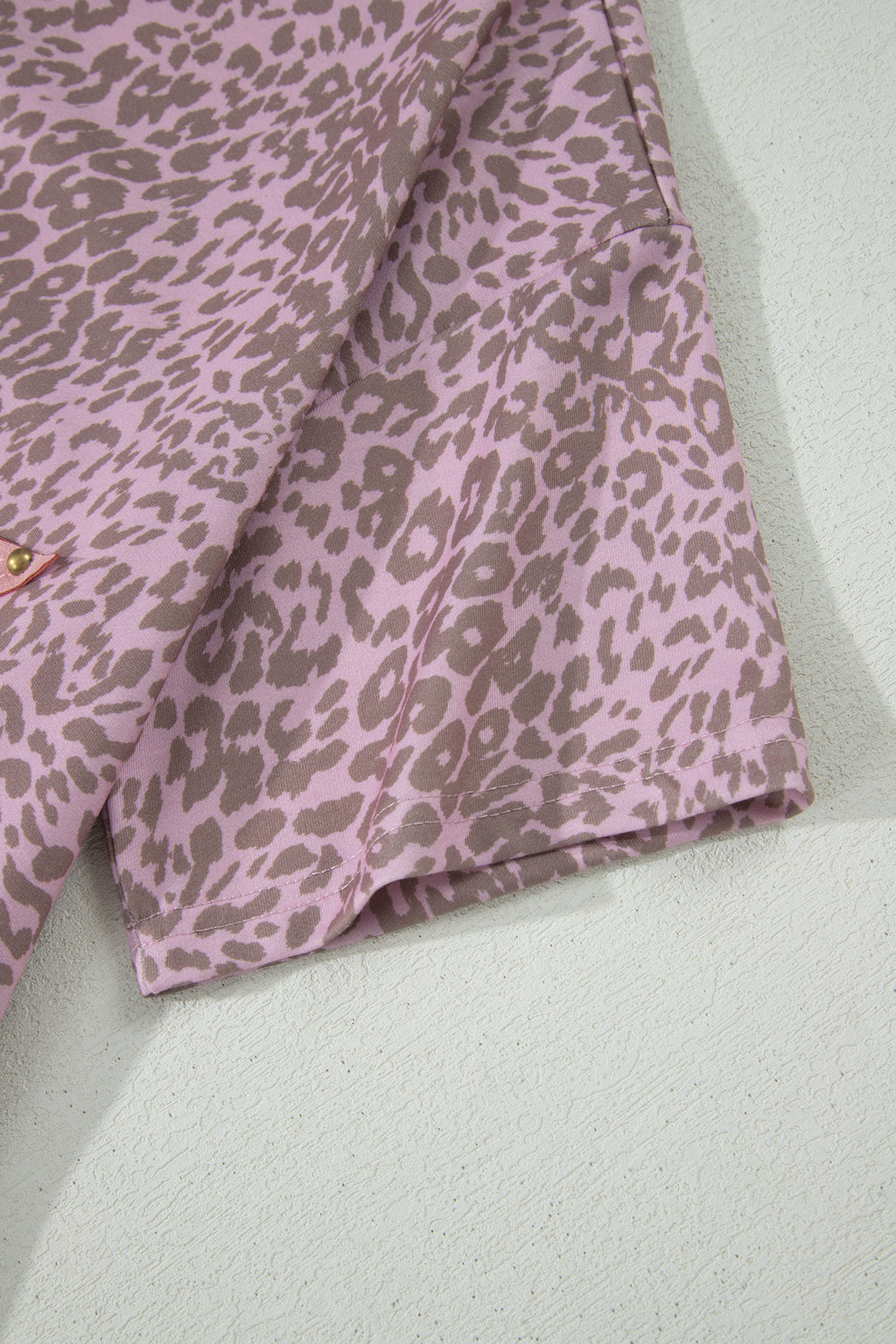 Leopard Retro Studded Star Patch Loose Tee
