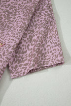 Leopard Retro Studded Star Patch Loose Tee