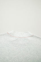 Light Grey Reversible Contrast-Stitched T-Shirt