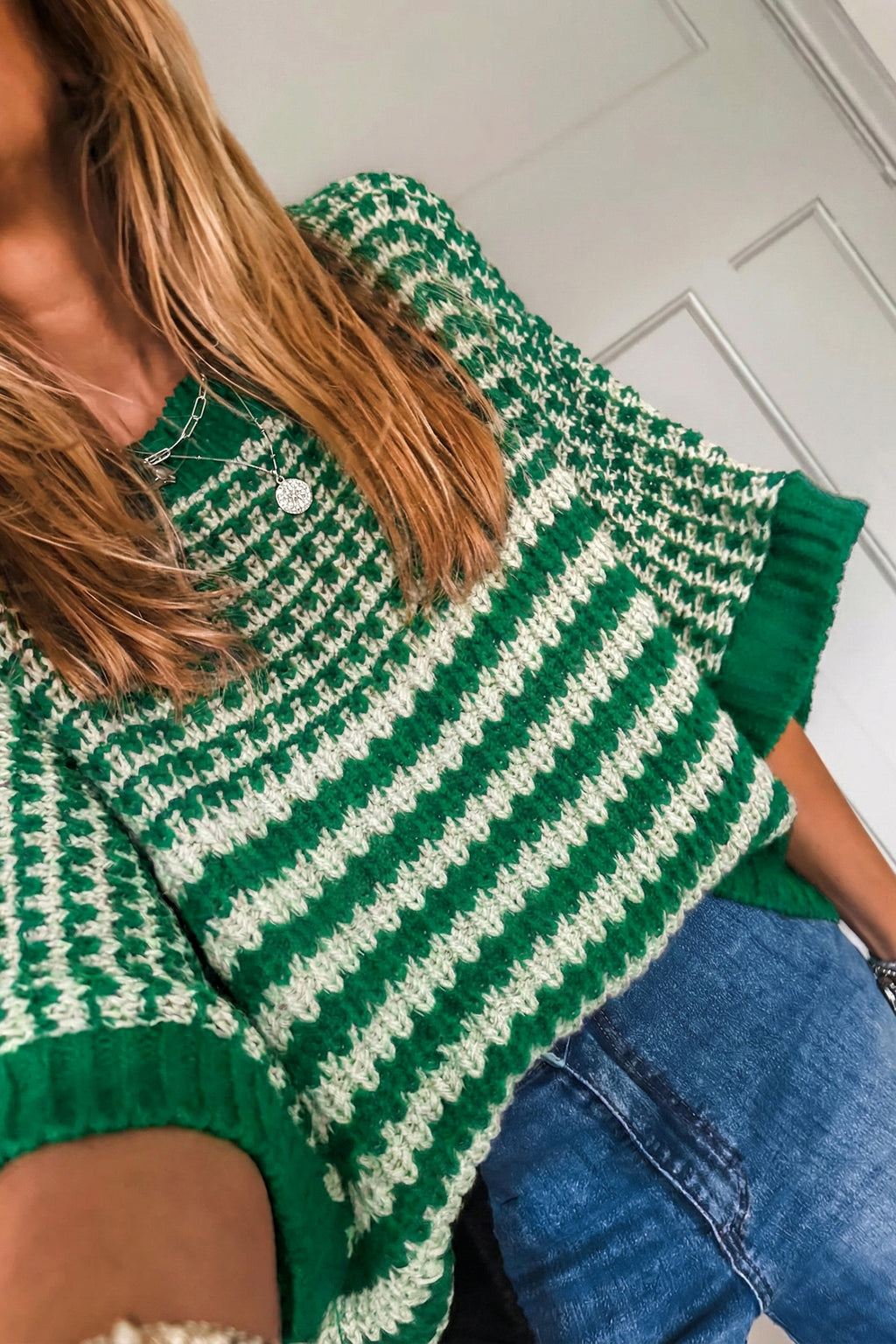 3/4 Draped Sleeve Slouchy Sweater