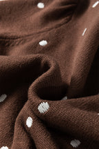 Elegant Polka Dot Bubble Short Sleeve Sweater