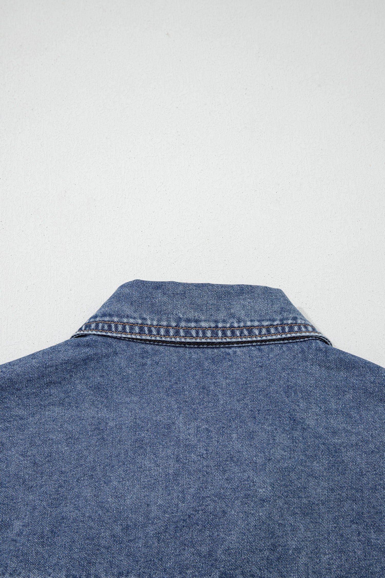 Ashleigh Blue Button Flap Pocket Cuffed Short Sleeve Denim Shirt