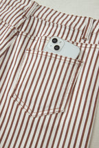 Striped Casual Barrel Jeans
