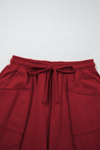 Racing Red Drop Shoulder Boxy Tee and Barrel Pants Set