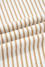 Khaki Stripe Casual Barrel Jeans