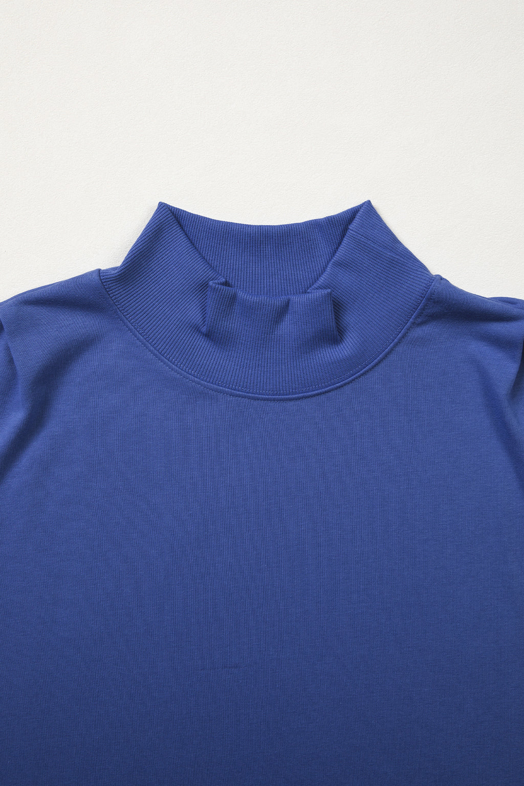 Solid Color High Neck Cap Sleeve Loose Top