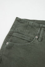 2-Button High Waist Flared Bottom Jeans