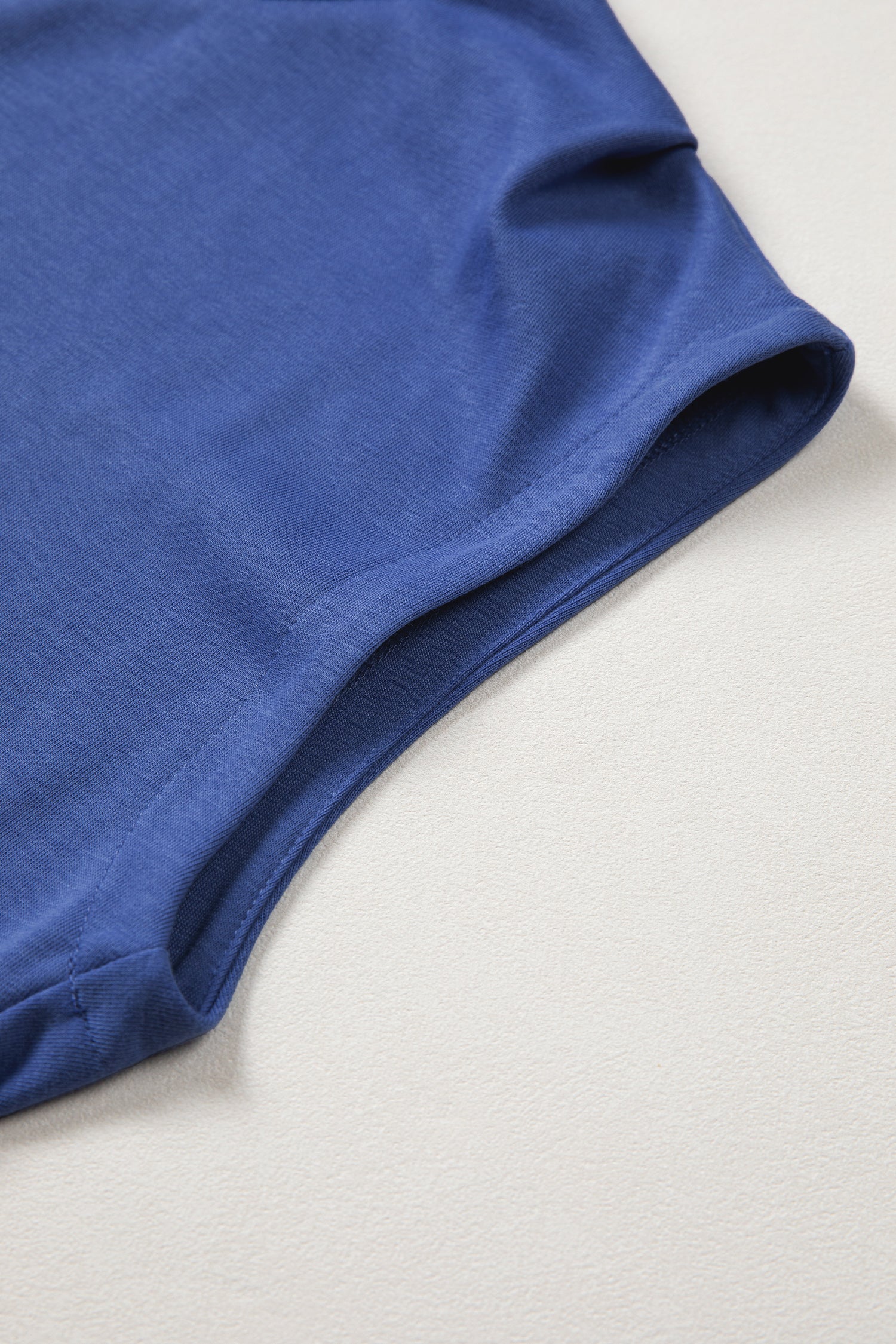 Solid Color High Neck Cap Sleeve Loose Top