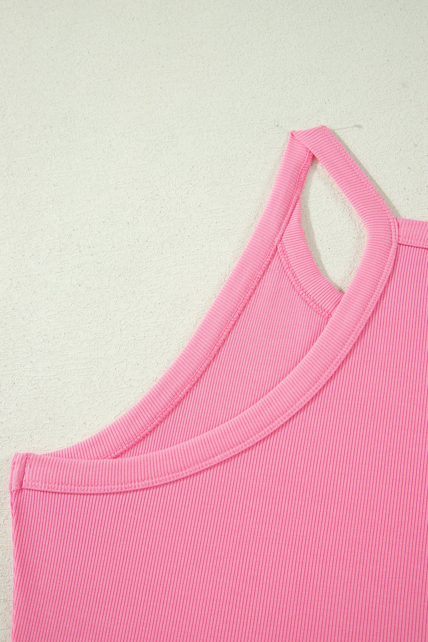 Slim Tank Top Elastic High Waist Shorts 2pcs Outfit