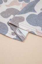 Multicolour Retro Camouflage Print Oversize Tank Top